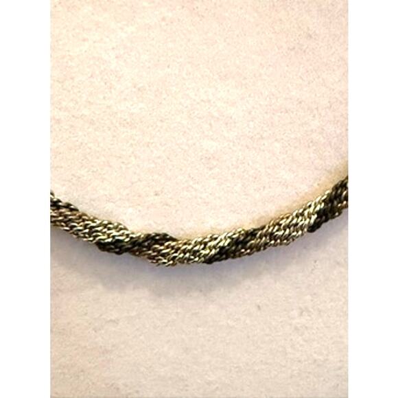 Vintage Christian Dior Tri-Color Twist Plated Gold Beautiful Necklace! Gorgeous! - Picture 9 of 9